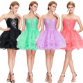 Grace Karin el Real Fotos de Off hombro Strapless Sexy corto rebordeado verde formal Homecoming vestido CL6077-3